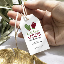 Helgdag Cookie Exchange Party jul Oven Mitts Presentetikett