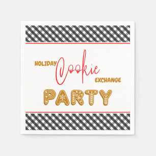 Helgdag Cookie Exchange Party jul Pappersservett
