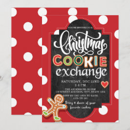 Helgdag Cookie Exchange Party Red Polka-punkt Inbjudningar