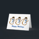 Helgdag Cookie-julen Hanukkah Helgdag Helgkort<br><div class="desc">Kort har en originalmarkörillustration av en snögubbe-formad cookie. Underbar för att skicka semesterhälsningar! Denna illustration av Chanukah finns också på andra produkter. Ser du inte vad du är tittar för? Behöver du hjälp med anpassning? Kontakta Rebecca för att få något designat bara för dig.</div>