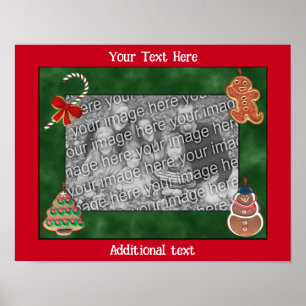 Helgdag Cookies Candy cane Skapar ditt eget foto Poster