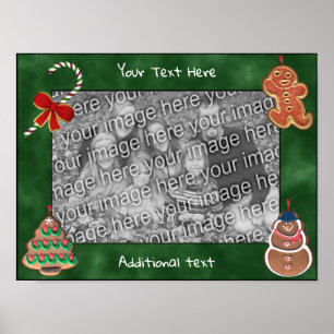 Helgdag Cookies Candy cane Skapar ditt eget foto Poster