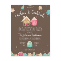 Helgdag Cookies & Cocktails budget Party Inbjudan