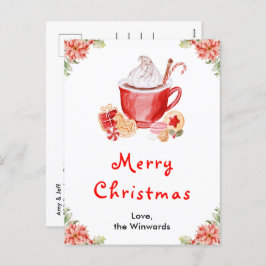 Helgdag Cookies och Cocoa Red God jul Helg Vykort