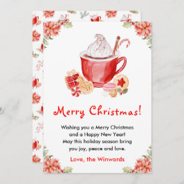 Helgdag Cookies och Cocoa Red God jul Julkort