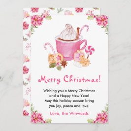 Helgdag Cookies Rosa God jul Julkort