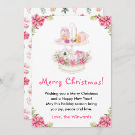 Helgdag Cookies Rosa God jul Julkort