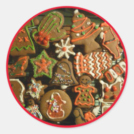 Helgdag Cookies Runt Klistermärke