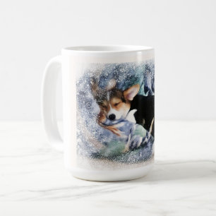Helgdag Corgi Puppy Kaffemugg