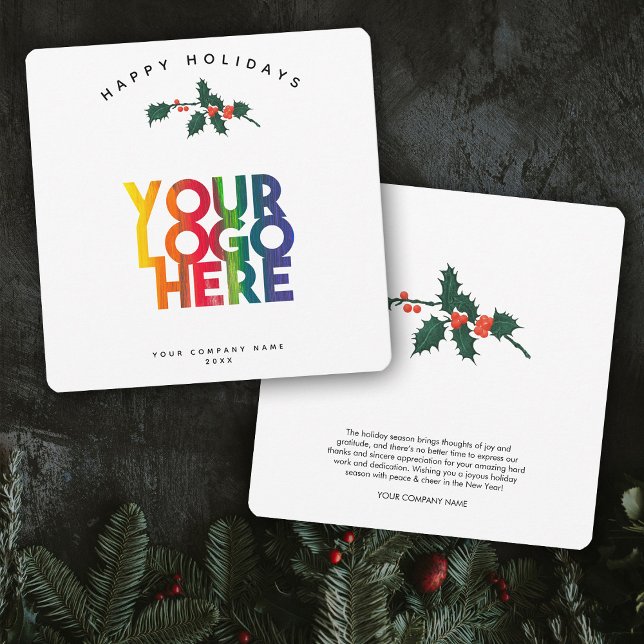 Helgdag Corporate Business Logotyp-julkort (Holiday Corporate Business Logo Christmas Card)