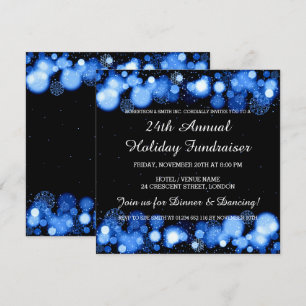 Helgdag Corporate Fundraiser Gala Event Blue Inbjudningar