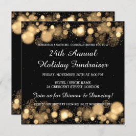 Helgdag Corporate Fundraiser Gala Event Guld Inbjudningar