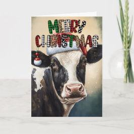 Helgdag Cow Cutest jul Kort