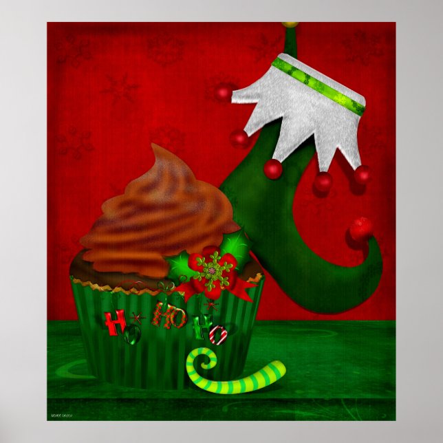 Helgdag Cupkaka Whimsey Folk Art Poster (Framsidan)