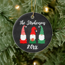 Helgdag Cute Family för personlig Julgrum Gnomes C