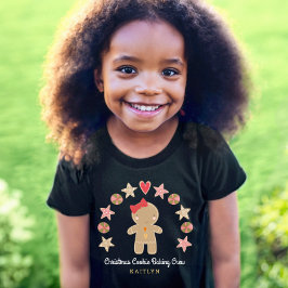 Helgdag Cute Gingertea Girl Cookie Baking Crew T Shirt