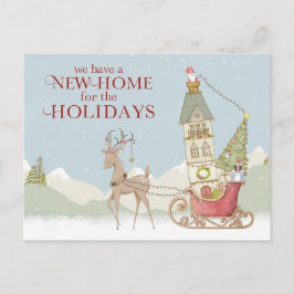 Helgdag Cute New Home Adress Meddelande Vykort