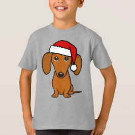 Helgdag Dachshund Santa Cute JulWiener Hund T Shirt