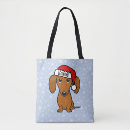 Helgdag Dachshund Santa Cute JulWiener Hund Tygkasse
