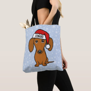Helgdag Dachshund Santa Cute JulWiener Hund Tygkasse