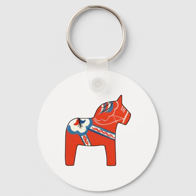 Helgdag Dala Horse Nyckelring (Framsida)