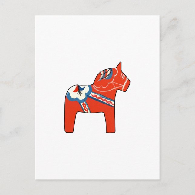 Helgdag Dala Horse Vykort (Framsida)