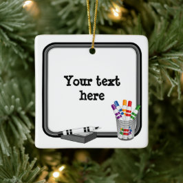 Helgdag Decor, Mini Whiteboard Julgransprydnad Keramik