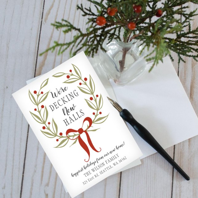 Helgdag Decting the New Halls Flytta Notice Vykort (Skapare uppladdad)