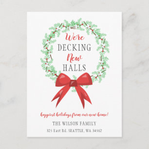 Helgdag Decting the New Halls Flytta Notice Vykort