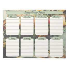 Helgdag Dinner Bord Weekly Planner Anteckningsblock