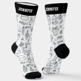 Helgdag Doodle för Cute jul Mönster Julafton