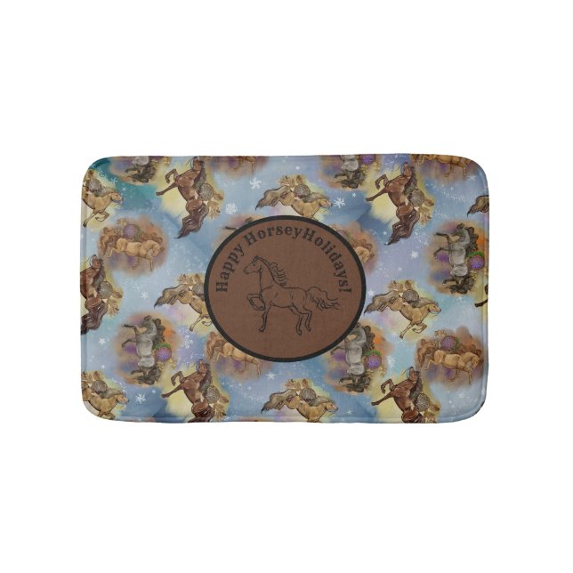 Helgdag Dreamcatcher Western Horses Patterned Badrumsmatta (Framsidan)