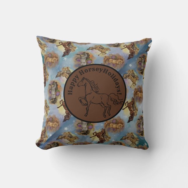 Helgdag Dreamcatcher Western Horses Patterned Kudde (Framsida)