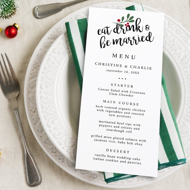 Helgdag Drick och var gift med julberry Meny (Eat Drink & Be Married this Holiday Season!)