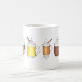 Helgdag Drinks Egg Nog Buttered Rum Hett Cocoa Kaffemugg