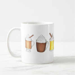 Helgdag Drinks Egg Nog Buttered Rum Hett Cocoa Kaffemugg