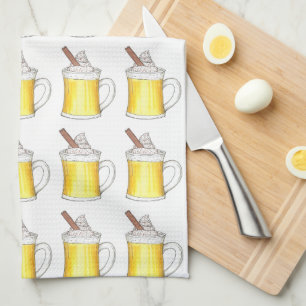 Helgdag Egg Nog Eggnog Vinter - Juldrycker Kökshandduk