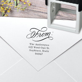 Helgdag elegant Calligraphy Script Returadress Självfärgande Stämpel