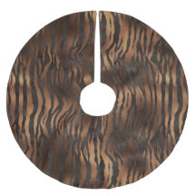 Helgdag Elegant Tiger Print Bronze Satin Chic