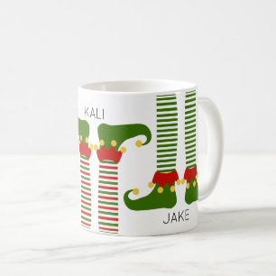 Helgdag Elf Family Kids Namn jul Mugg Roligt