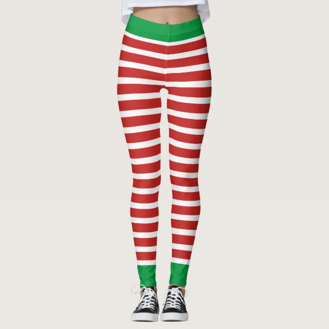 Helgdag Elf Leggings Candy cane jul (Framsida)