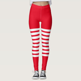 Helgdag Elf Leggings Candy cane jul