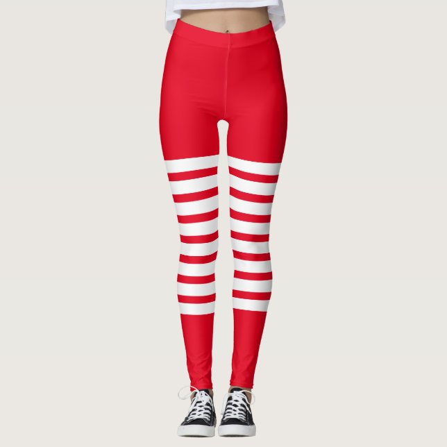 Helgdag Elf Leggings Candy cane jul (Framsida)