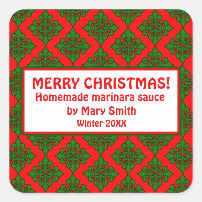 Helgdag etiketter för homemade gåvor (Framsida)