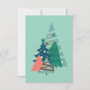 Helgdag Evergreens design Inbjudningar