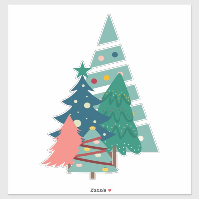 Helgdag Evergreens design Klistermärken (Ark)