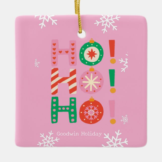 Helgdag-familj Julgransprydnad Keramik (Framsida)