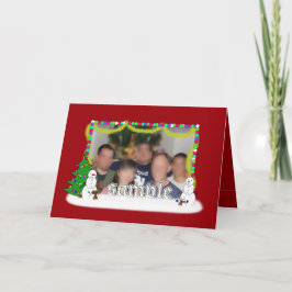 Helgdag-familjefotofoto Ram Helgkort