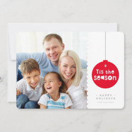 HELGDAG FAMILY fotofestive christmas bauble red Julkort