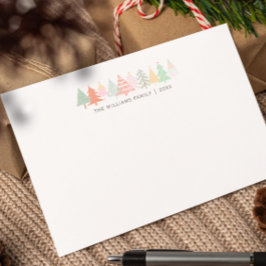 HELGDAG FAMILY NOTECARDS Cheerful Julgran Anteckningskort